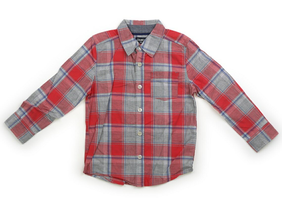 オシュコシュ OSHKOSH シャツ・ブラウス 110 男の子 ピンク、グレー、青、チェック 子供服 ベビー服 キ..