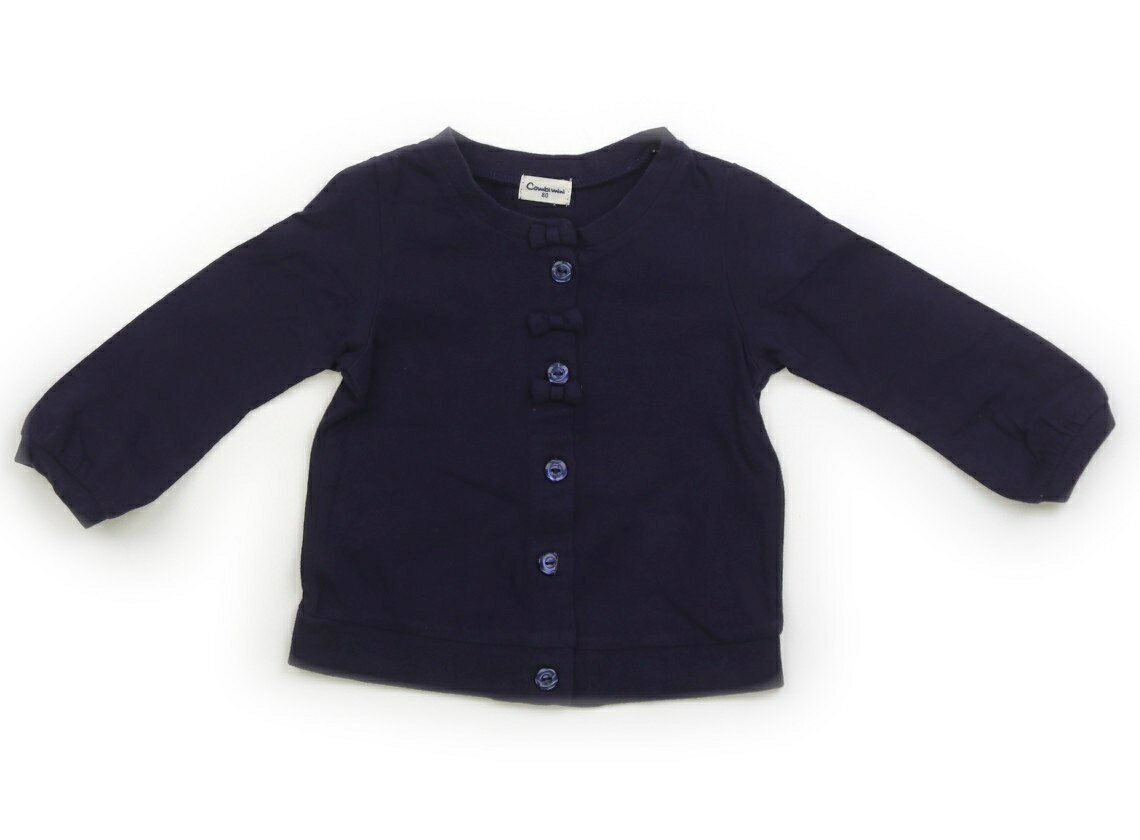 コンビミニ Combimini カーディガン 80 女の子 紺、リボン 子供服 ベビー服 キッズ アウトレット ユーズド 【中古】キッズ・ベビー・マタニティ
