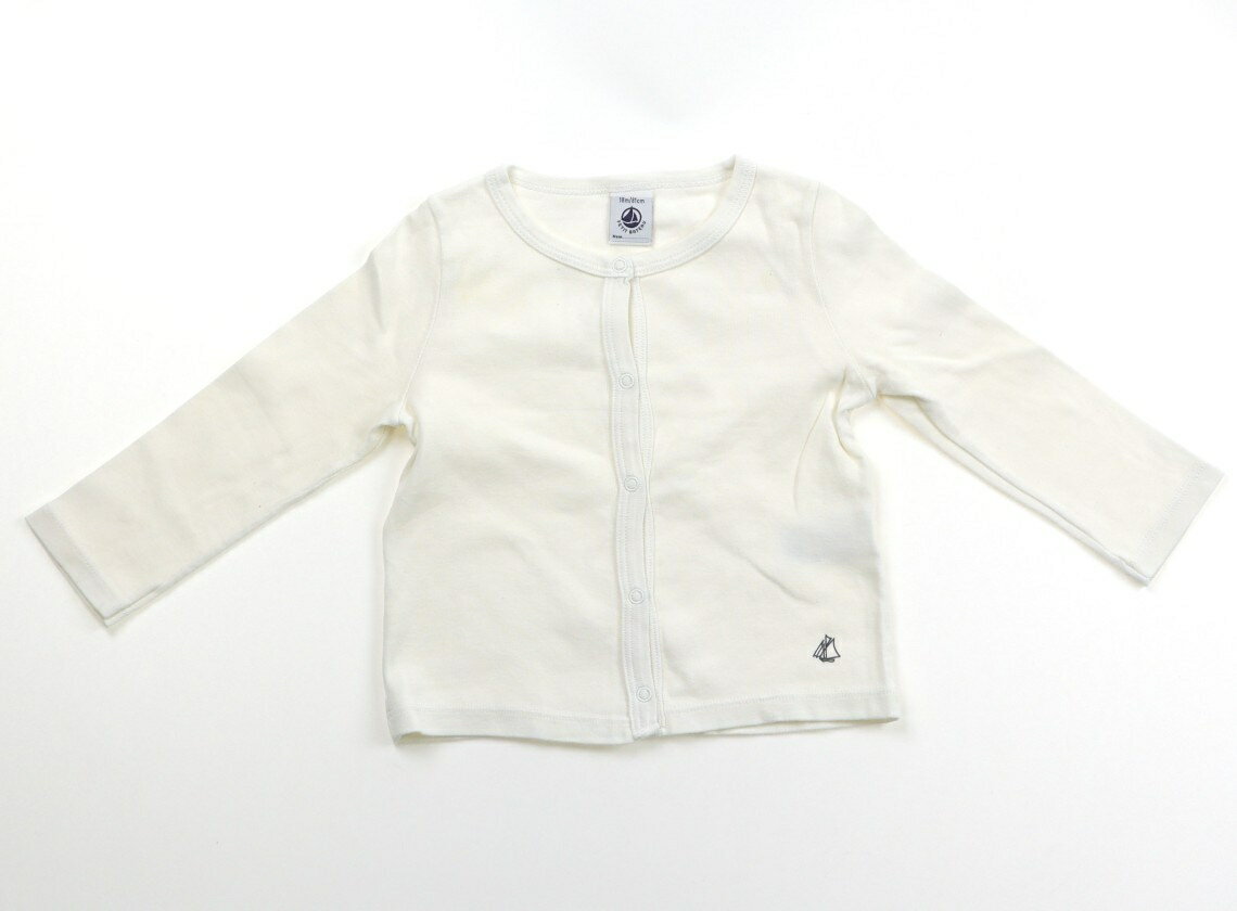 プチバトー PETIT BATEAU カーディガン 80 女の子 アイボリー・ピンク 子供服 ベビー服 キッズ アウトレット ユーズド 【中古】キッズ・ベビー・マタニティ
