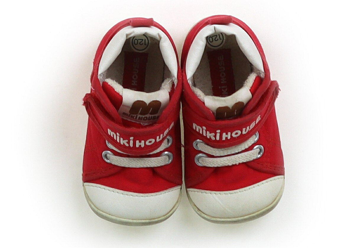 MIKI HOUSE - ミキハウス miki HOUSE スニーカー 靴12cm〜 女の子 赤 子供服 ベビー服 キッズ アウトレット ユーズド 【中古】キッズ・ベビー・マタニティ