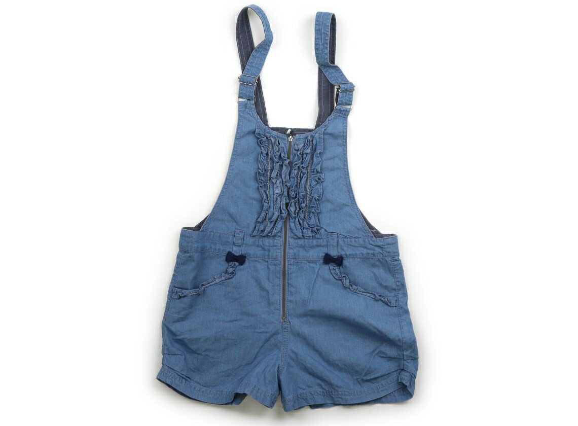 メゾピアノ mezzo piano オーバーオール 140 女の子 ライトブルー 子供服 ベビー服 キッズ アウトレット ユーズド 【中古】キッズ・ベビー・マタニティ