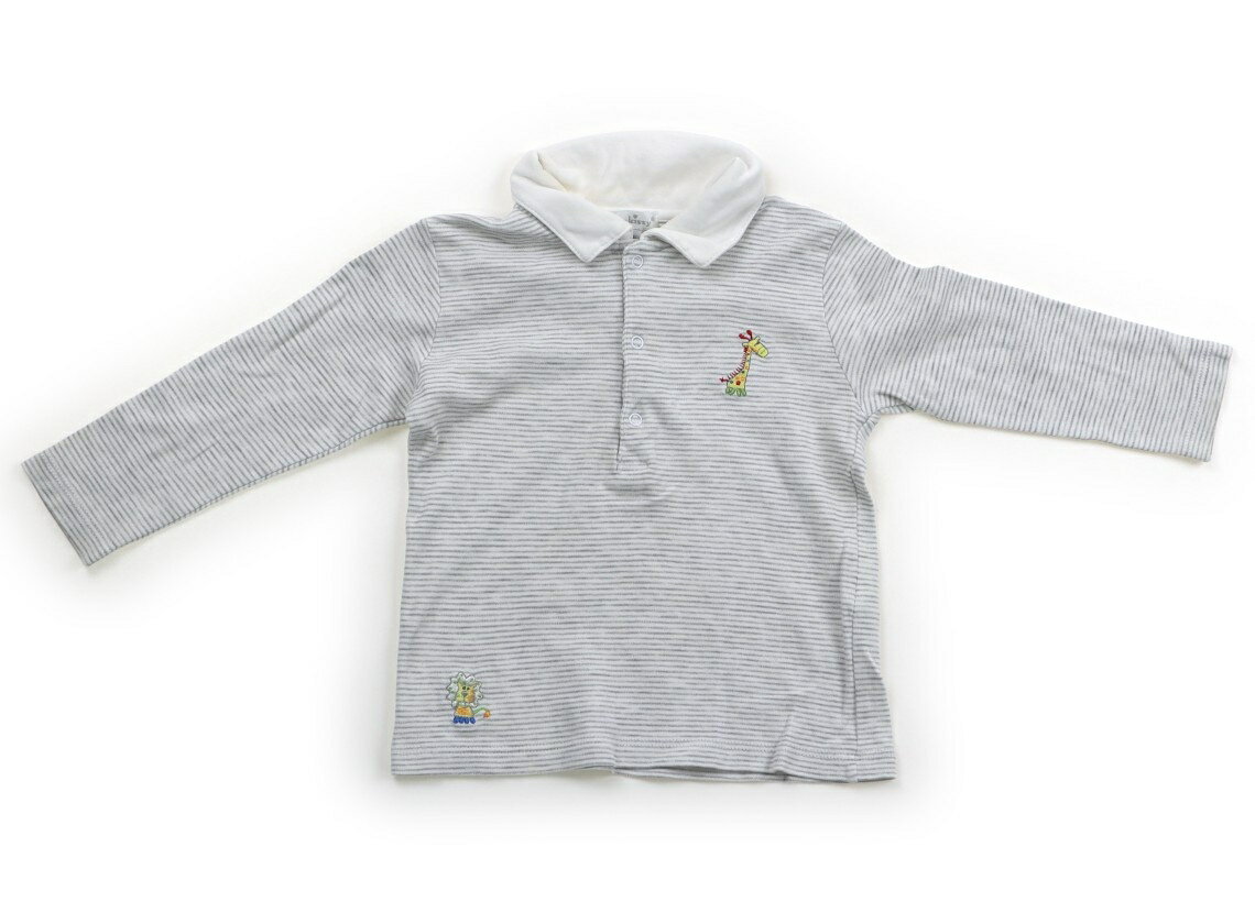 キッシーキッシー kissy kissy Tシャツ・カットソー 70 男の子 オフ・グレーボーダー 子供服 ベビー服 ..