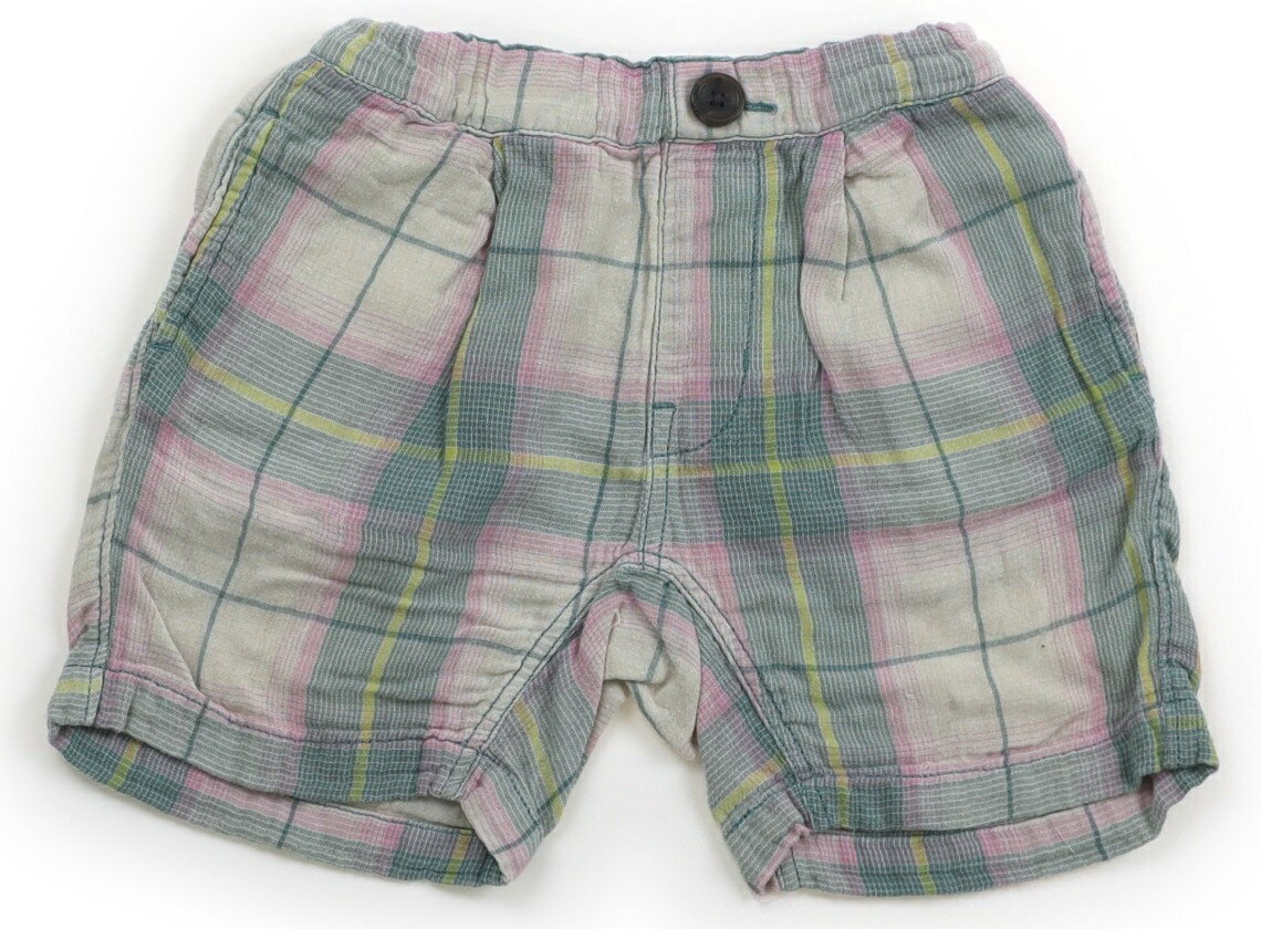 FOキッズ F.O.KIDS ショートパンツ 90 男の子 グリーン・ピンク・イエローチェック 子供服 ベビー服 キ..