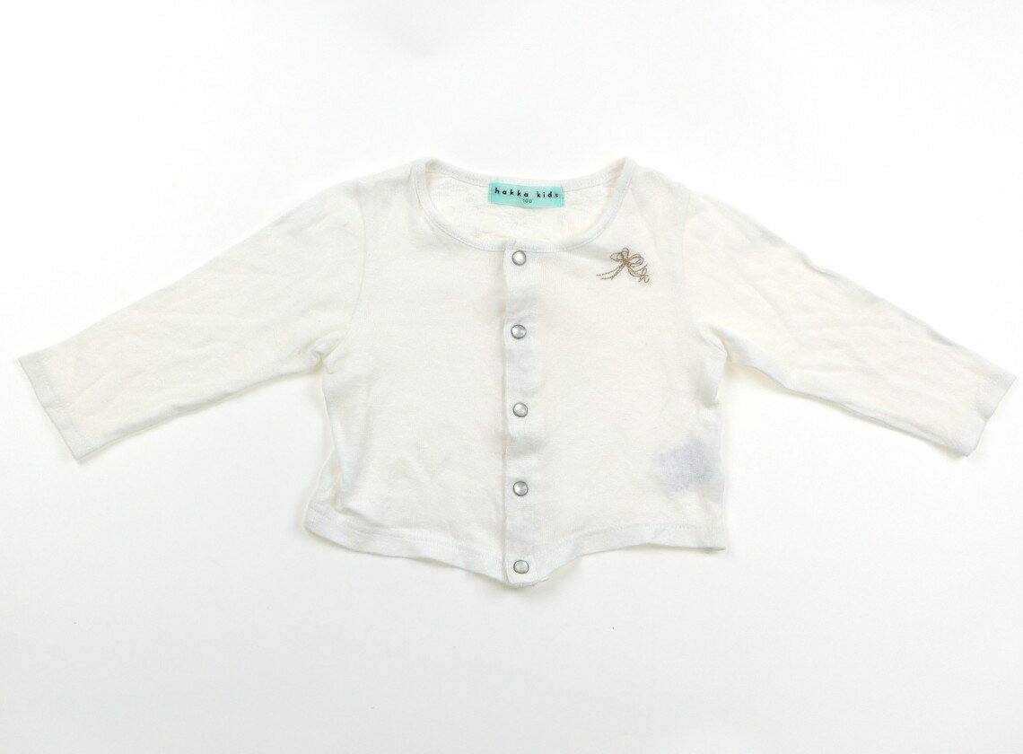 　ブランド 　HAKKA(ハッカ) 　カテゴリー 　カーディガン 　サイズ 　100サイズ 　色 　白、花 　状態 　★★ 　記名 　なし 　ジャンル 　Girl 薄手のコットンニットカーディガン。毛羽立ち、ヨレ感強めです。 ＊【状態】【サイズ】に関しての詳しい説明はこちら