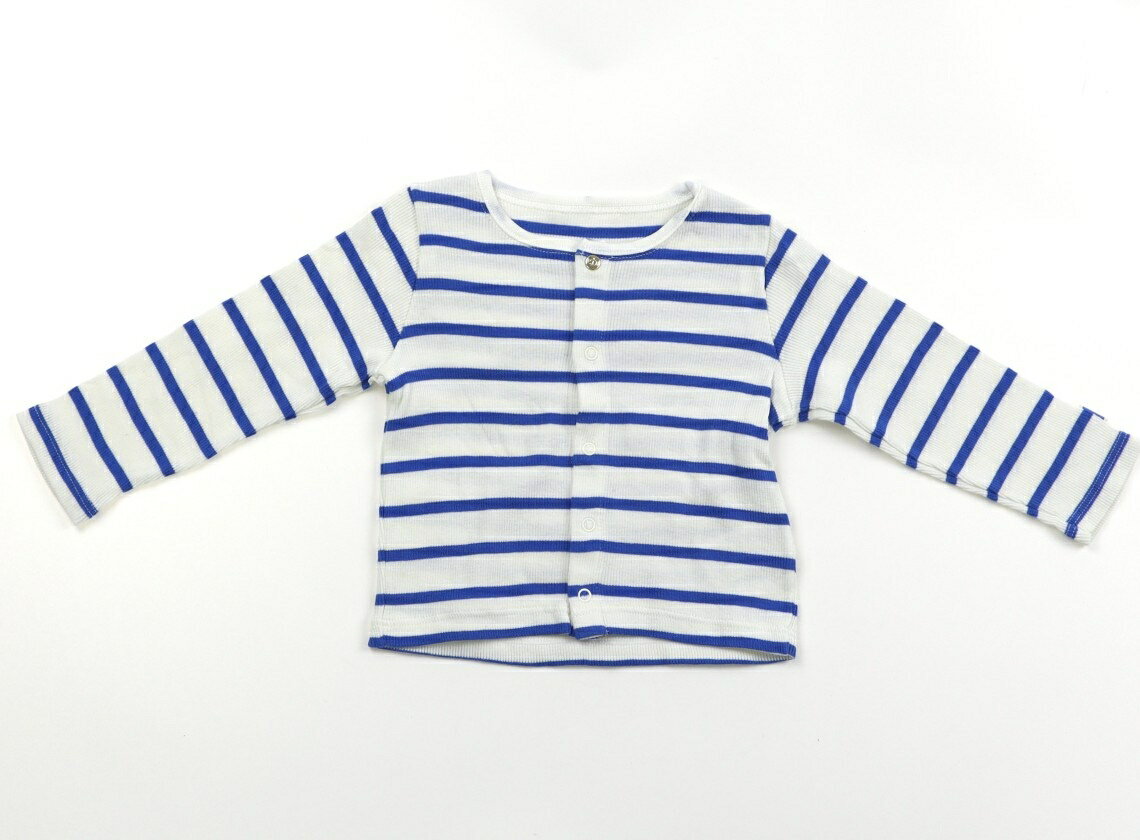 プチバトー PETIT BATEAU カーディガン 70 女の子 ブルー・ホワイト 子供服 ベビー服 キッズ アウトレット ユーズド 【中古】キッズ・ベビー・マタニティ