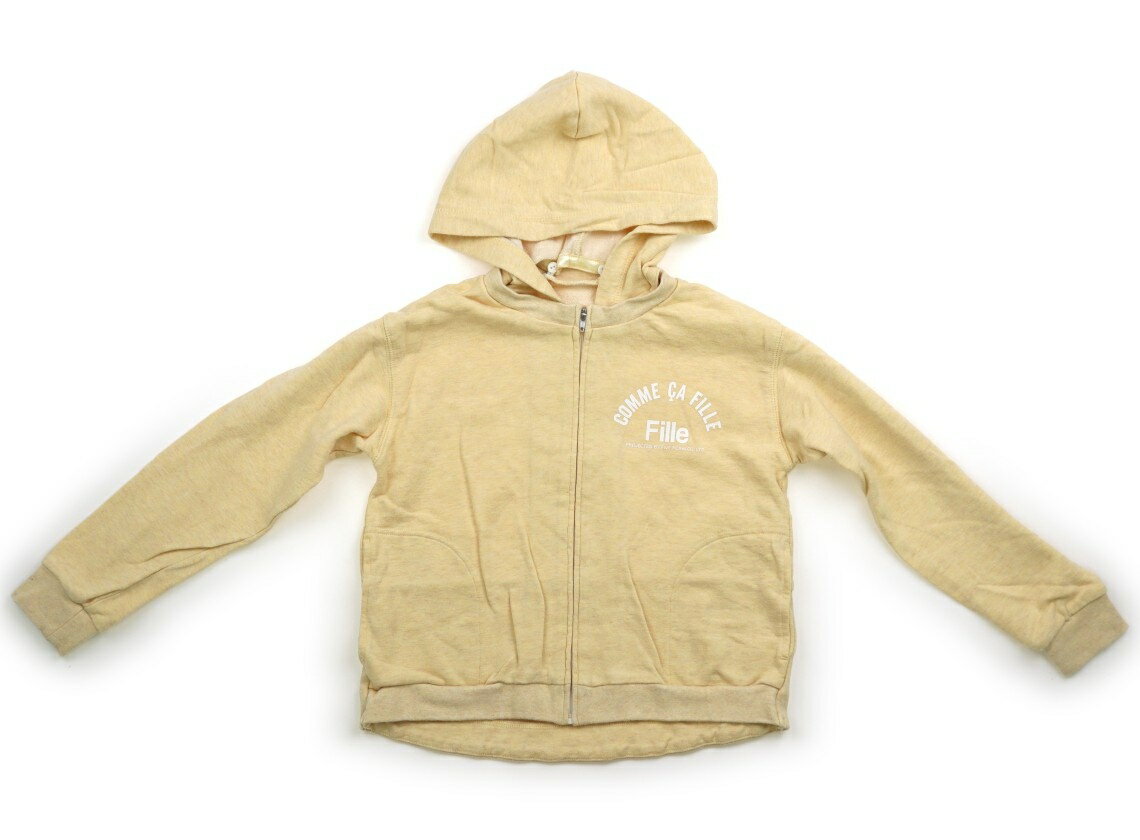 コムサフィユ COMME CA FILLE パーカー 120 女の子 杢クリームイエロー 子供服 ベビー服 キッズ アウトレット ユーズド 【中古】キッズ・ベビー・マタニティ