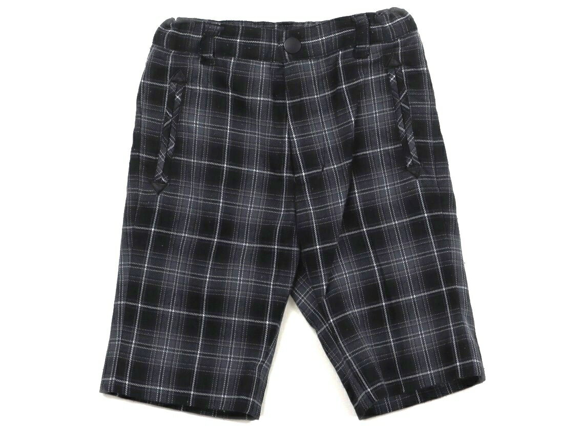 コムサイズム COMME CA ISM ハーフパンツ 90 男の子 ブラック系チェック、グレー 子供服 ベビー服 キッズ アウトレット ユーズド 【中古】キッズ・ベビー・マタニティ