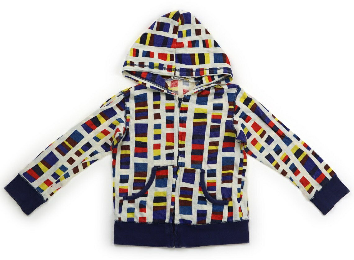 ジャンクストア JUNK STORE パーカー 110 男の子 アイボリー、青・赤・黄色の総柄 子供服 ベビー服 キッズ アウトレット ユーズド 【中古】キッズ・ベビー・マタニティ(4)