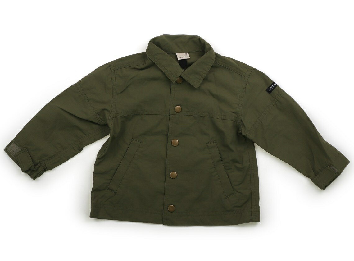 プティマイン petit main ブルゾン・Gジャン 90 男の子 モスグリーン 子供服 ベビー服 キッズ アウトレット ユーズド 【中古】キッズ・ベビー・マ...
