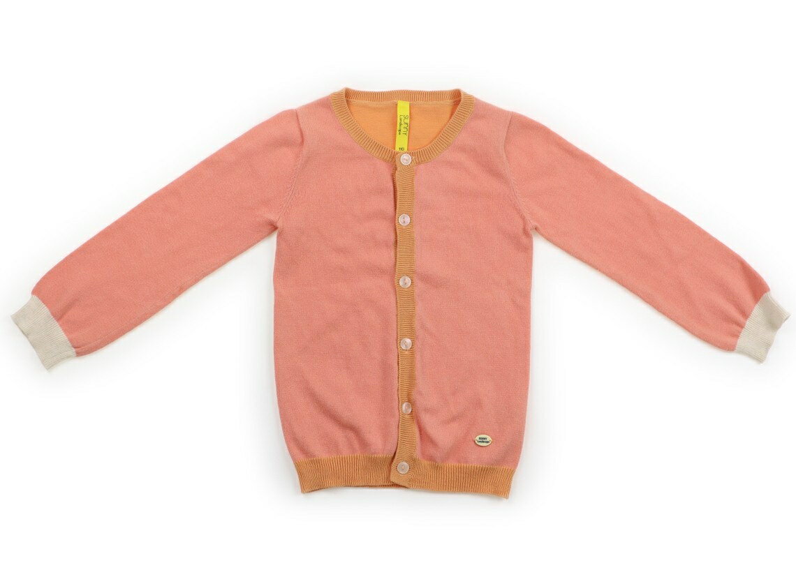 サニーランドスケープ Sunny Landscape カーディガン 110 女の子 コーラルピンク・オレンジ 子供服 ベビー服 キッズ アウトレット ユーズド 【中古】キッズ・ベビー・マタニティ