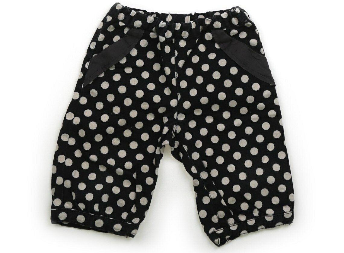 ハッカ HAKKA ハーフパンツ 90 女の子 ブラック×ホワイトドット 子供服 ベビー服 キッズ アウトレット ユーズド 【中古】キッズ・ベビー・マタニティ