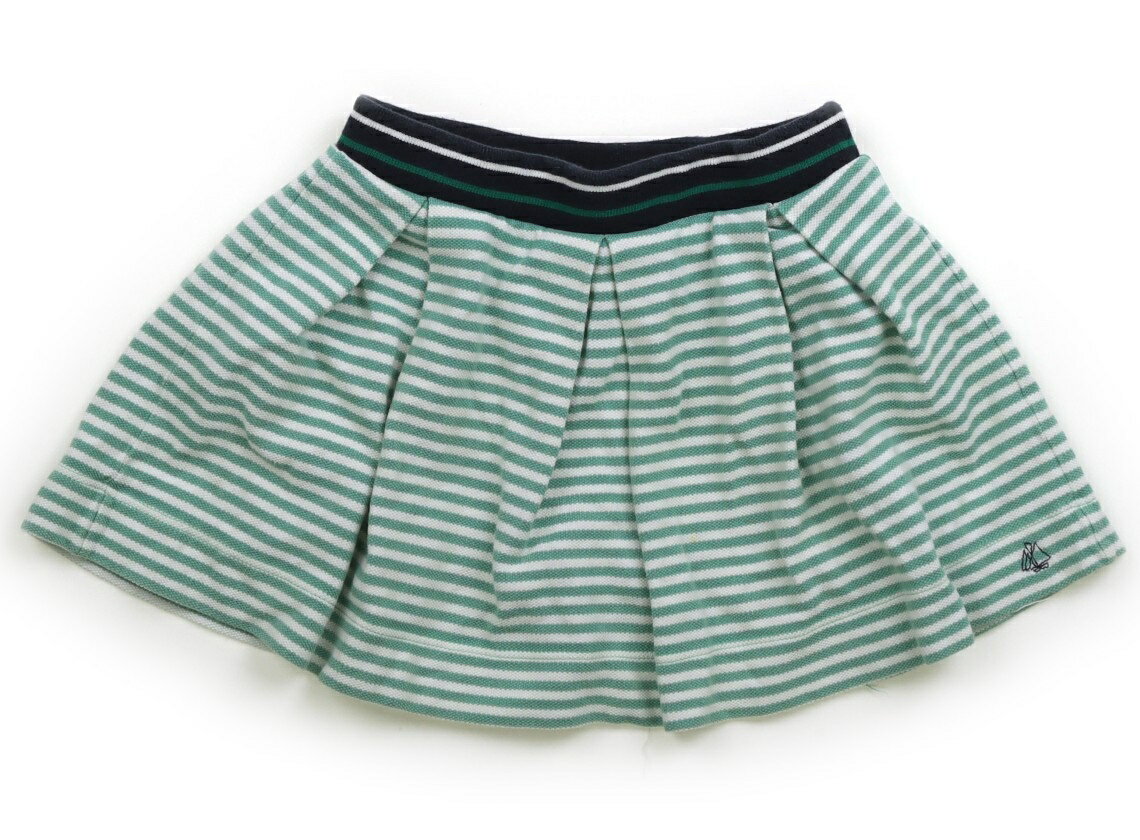 プチバトー PETIT BATEAU スカート 110 女の子 グリーンボーダー・ネイビー 子供服 ベビー服 キッズ アウトレット ユーズド 【中古】キッズ・ベビー・マタニティ