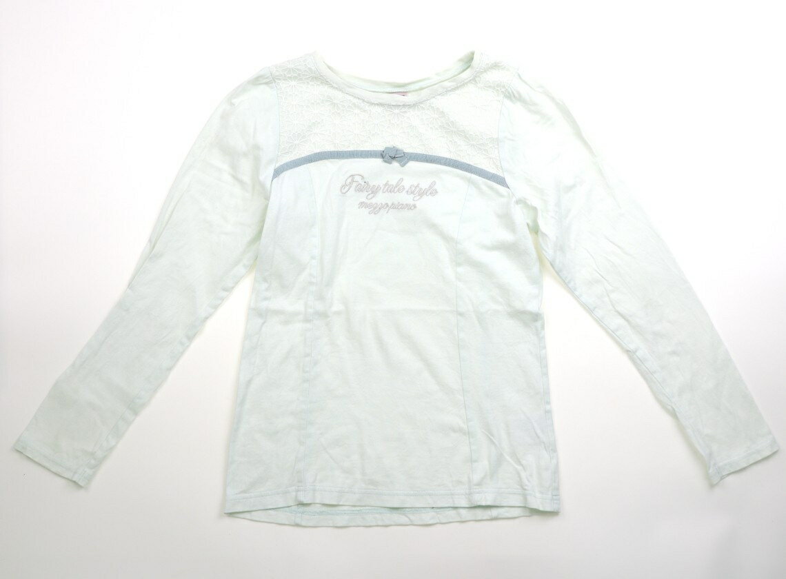 メゾピアノ mezzo piano Tシャツ・カットソー 160 女の子 ライトブルー 子供服 ベビー服 キッズ アウトレット ユーズド 【中古】キッズ・ベビー・マタニティ