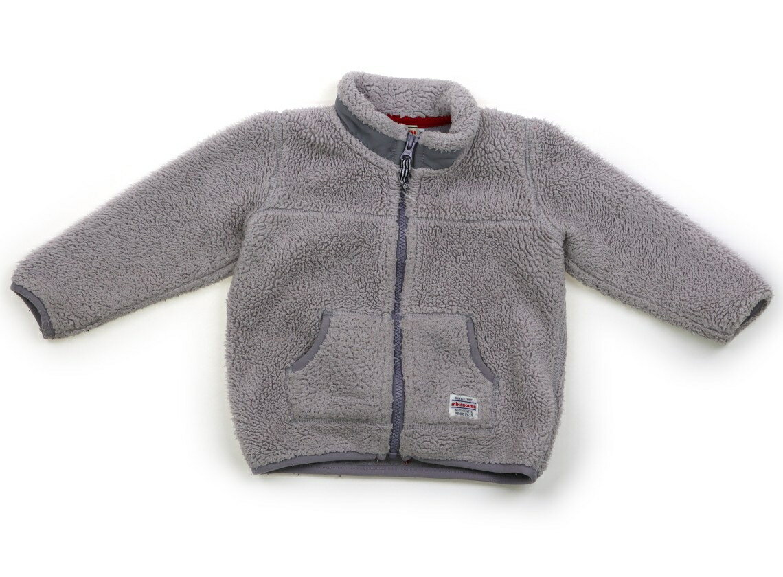 ミキハウス miki HOUSE コート・ジャンパー 80 男の子 ライトグレーボア・レッド 子供服 ベビー服 キッズ アウトレット ユーズド 【中古】キッズ・...