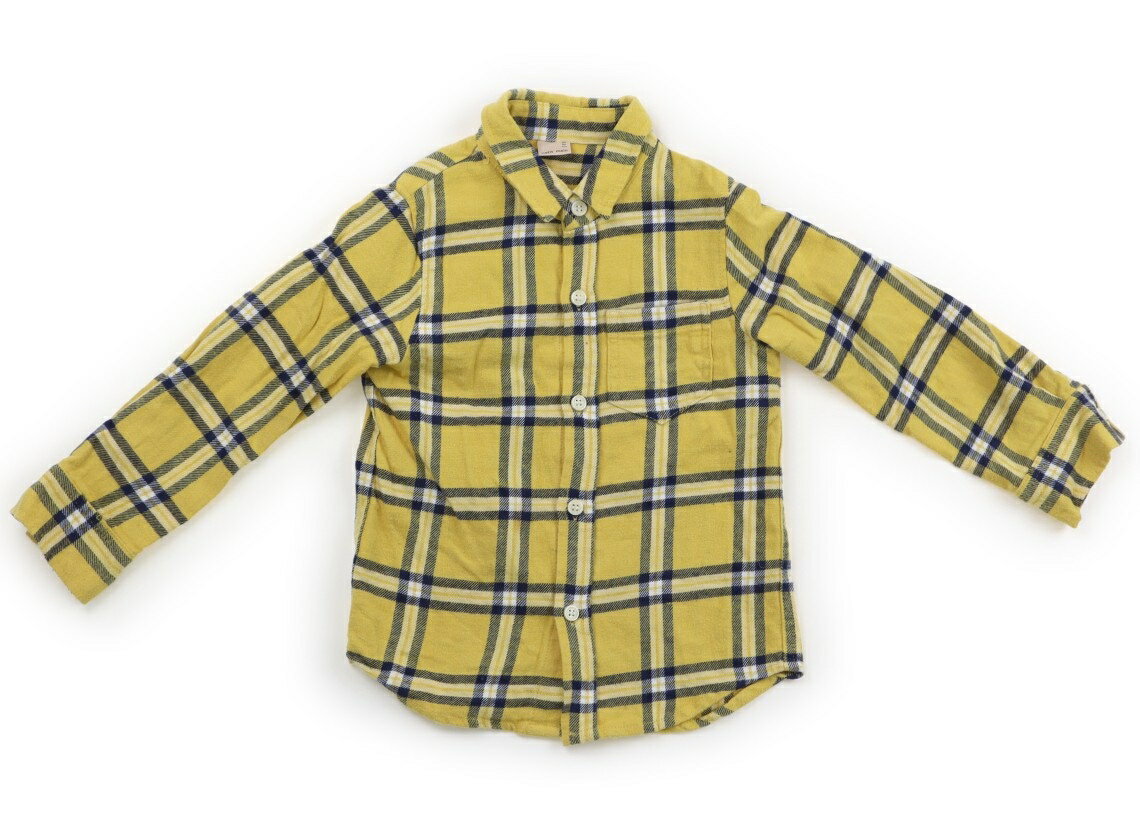 プティマイン petit main シャツ・ブラウス 110 男の子 黄色、ネイビー 子供服 ベビー服 キッズ アウト..