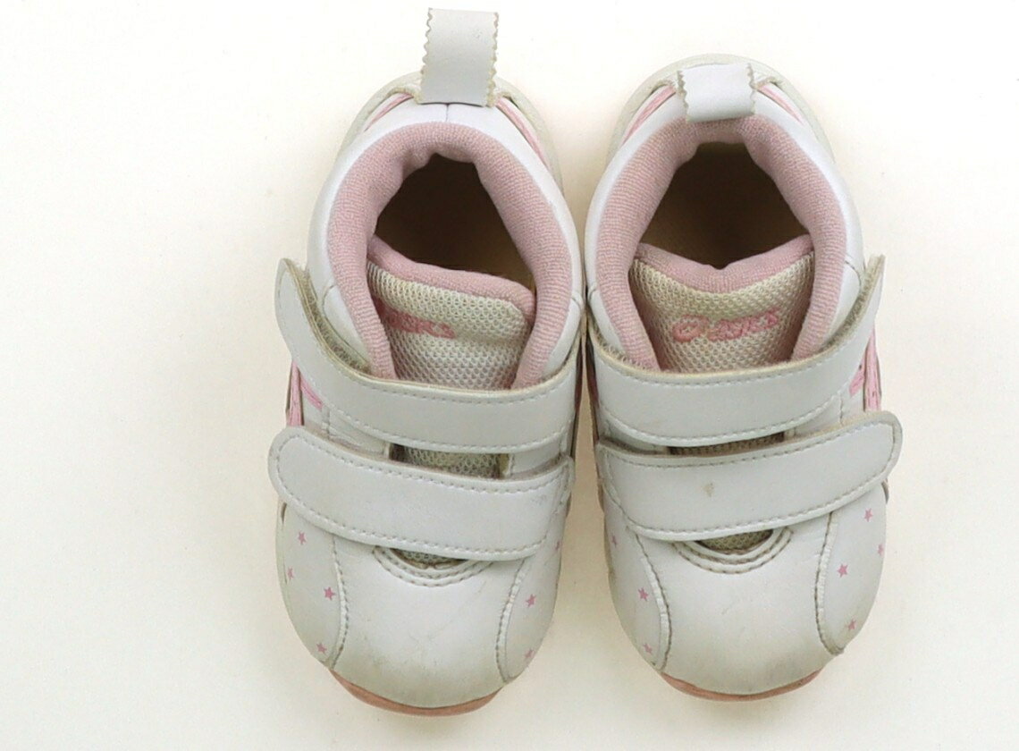 アシックス Asics スニーカー 靴13cm〜 女の子 ホワイト・パステルピンク 子供服 ベビー服 キッズ アウ..