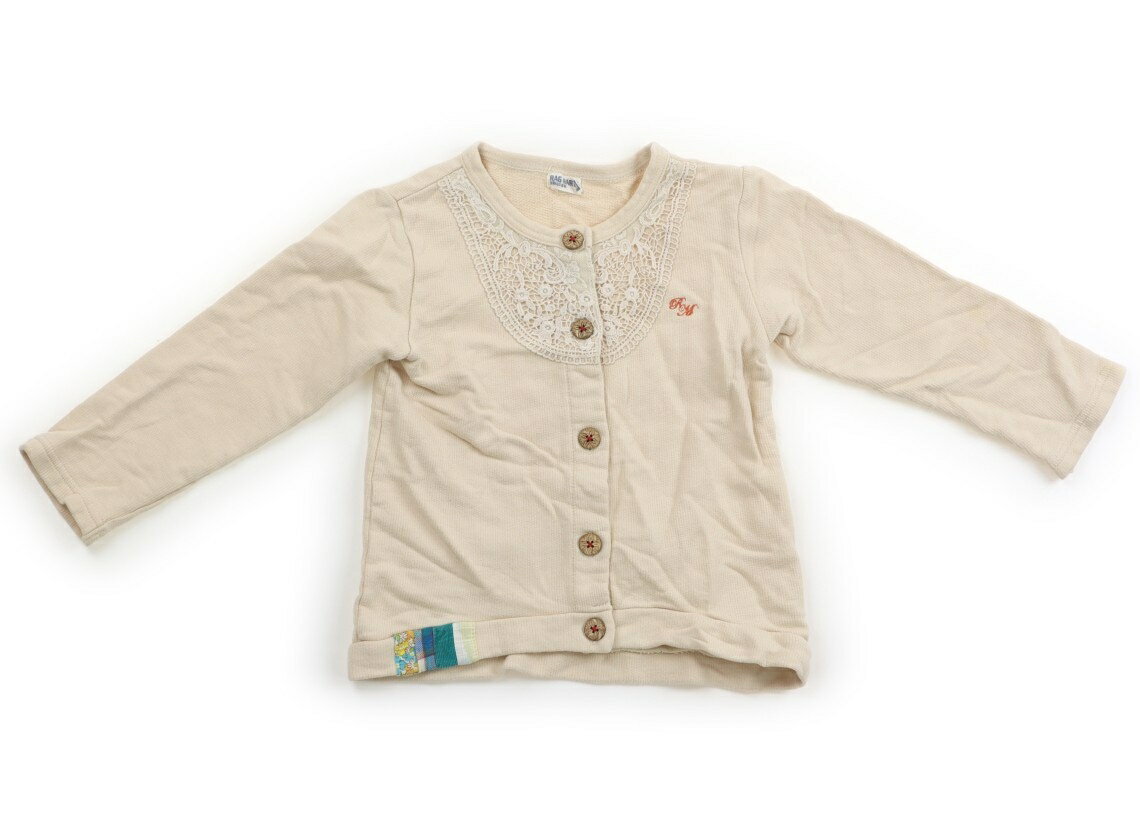 　ブランド 　Rag Mart(ラグマート) 　カテゴリー 　カーディガン 　サイズ 　110サイズ 　色 　クリーム 　状態 　★★ 　記名 　あり（タグ） 　ジャンル 　Girl トレーナー生地です。全体に洗いざらし感とヨレ、袖にいくつか目立つシミ汚れが見受けられます。外遊び用としていかがでしょうか？ ＊【状態】【サイズ】に関しての詳しい説明はこちら