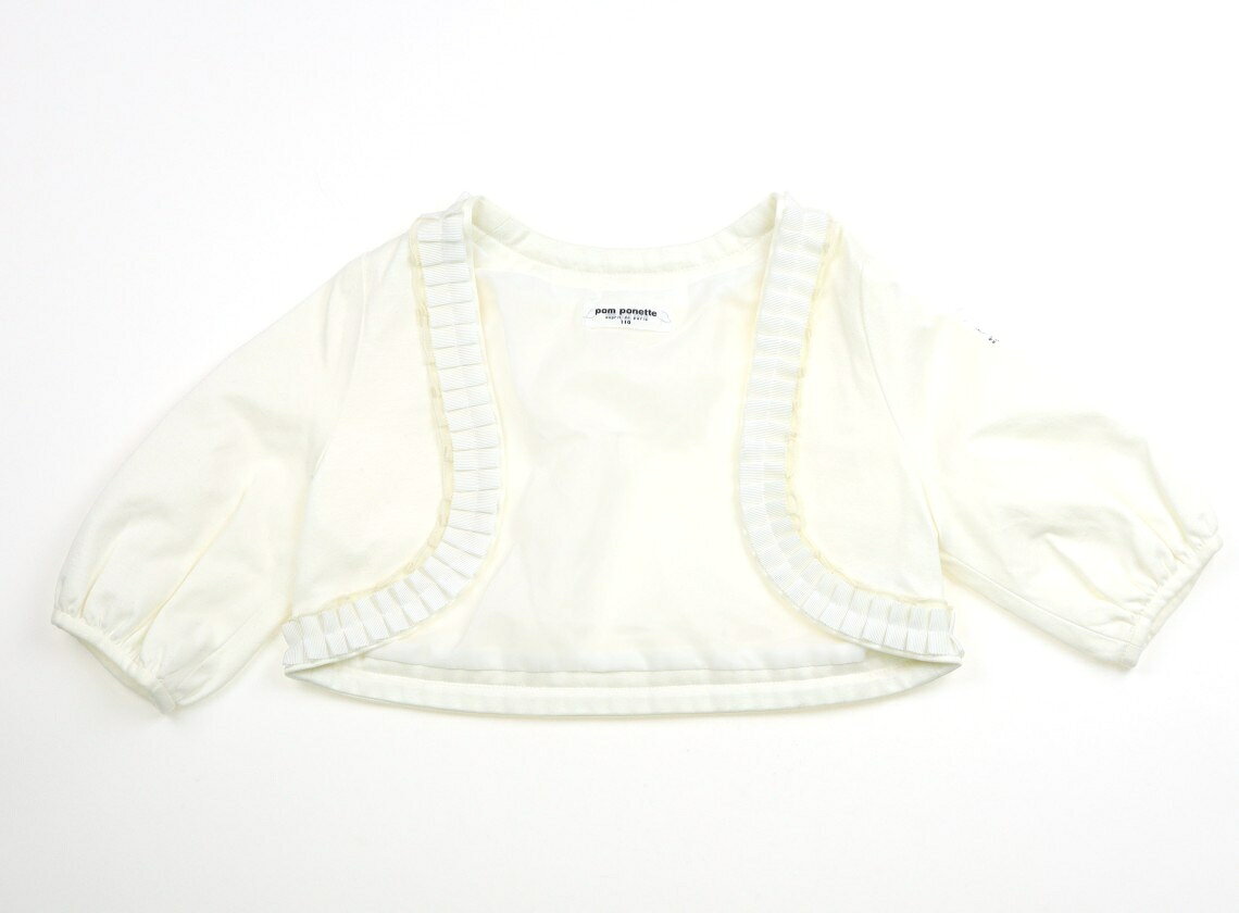 ポンポネット pom ponette カーディガン 110 女の子 オフホワイト 子供服 ベビー服 キッズ アウトレット ユーズド 【中古】キッズ・ベビー・マタニティ