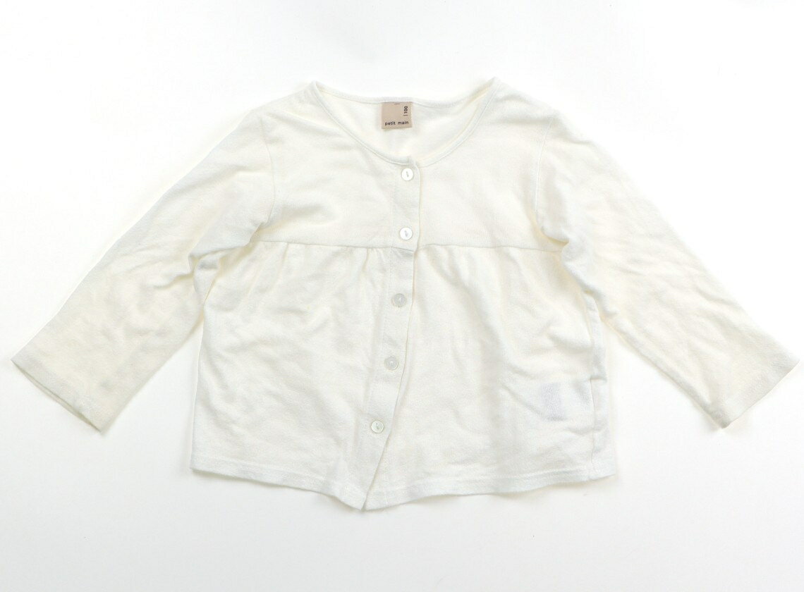 Cardigans - プティマイン petit main カーディガン 100 女の子 アイボリー 子供服 ベビー服 キッズ アウトレット ユーズド 【中古】キッズ・ベビー・マタニティ