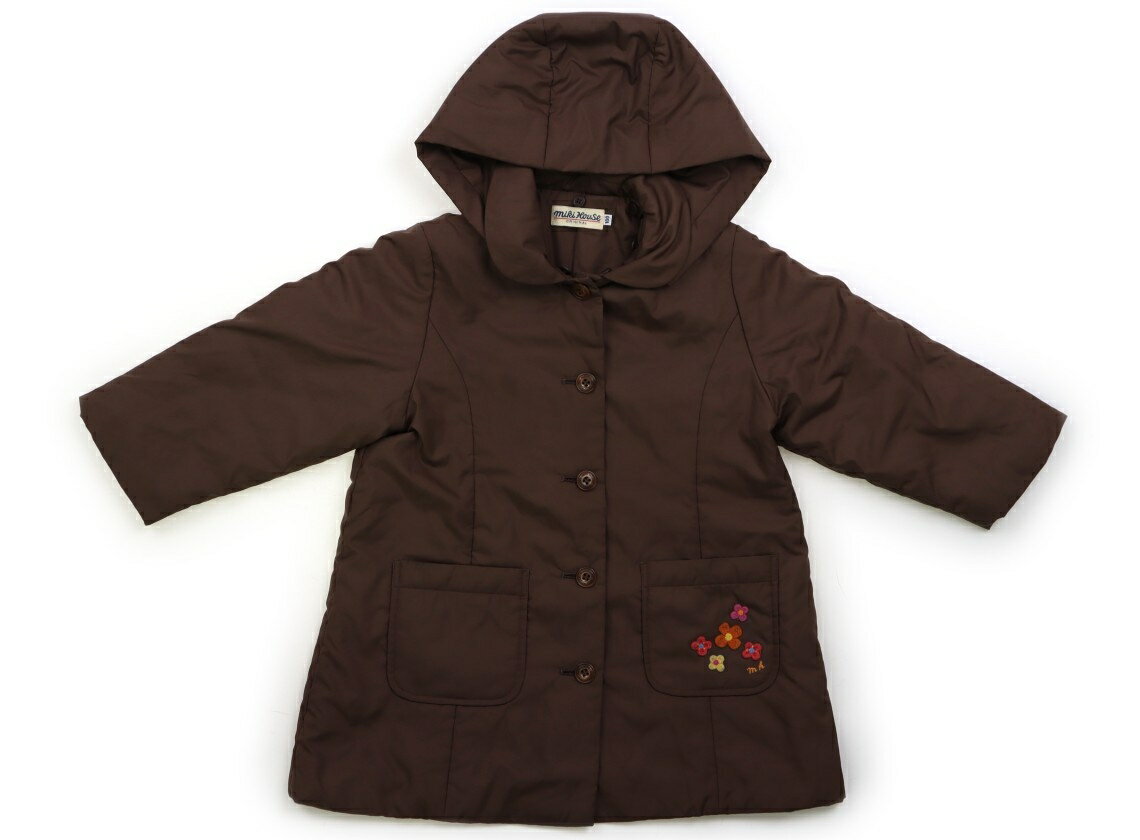 ミキハウス miki HOUSE コート・ジャンパー 100 女の子 茶 花 子供服 ベビー服 キッズ アウトレット ユーズド 【中古】キッズ・ベビー・マタニテ...