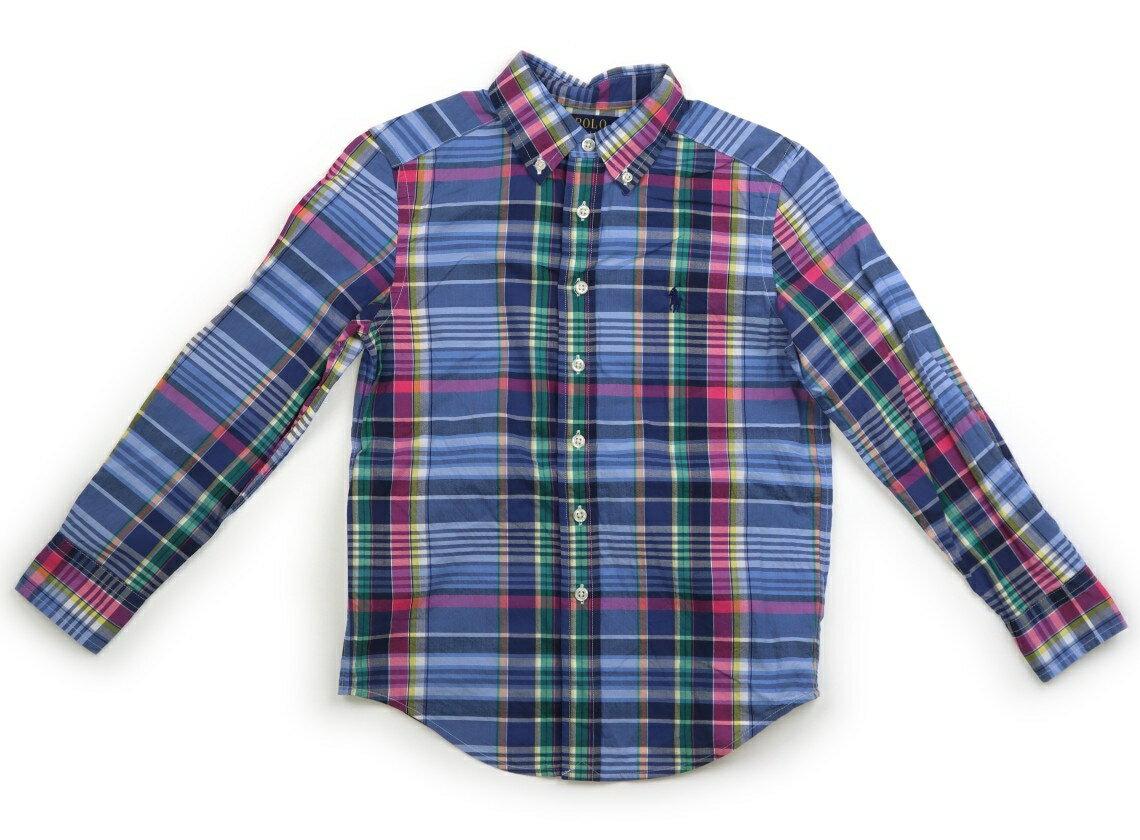 ポロラルフローレン POLO RALPH LAUREN シャツ・ブラウス 140 男の子 ブルー・パープル・ピンク・グリーンチェック 子供服 ベビー服 キッズ アウトレット ユーズド 【中古】キッズ・ベビー・マタニティ