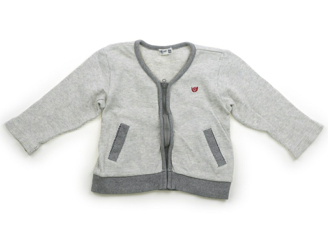 ラグマート Rag Mart カーディガン 95 男の子 グレー、赤いロゴ 子供服 ベビー服 キッズ アウトレット ユーズド 【中古】キッズ・ベビー・マタニティ