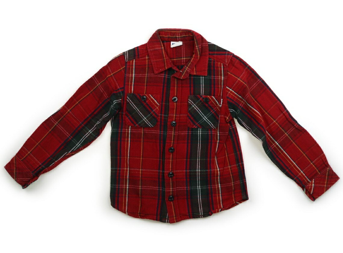 ブリーズ BREEZE シャツ・ブラウス 130 男の子 レッド・グリーン・チェック 子供服 ベビー服 キッズ ア..