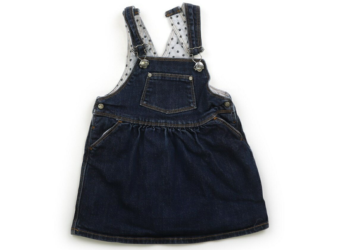 プチバトー PETIT BATEAU ジャンパースカート 80 女の子 紺デニム 子供服 ベビー服 キッズ アウトレット ユーズド 【中古】キッズ・ベビー・マタニティ