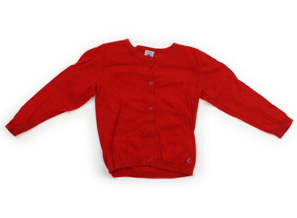 プチバトー PETIT BATEAU カーディガン 80 女の子 レッド 子供服 ベビー服 キッズ アウトレット ユーズド 【中古】キッズ・ベビー・マタニティ