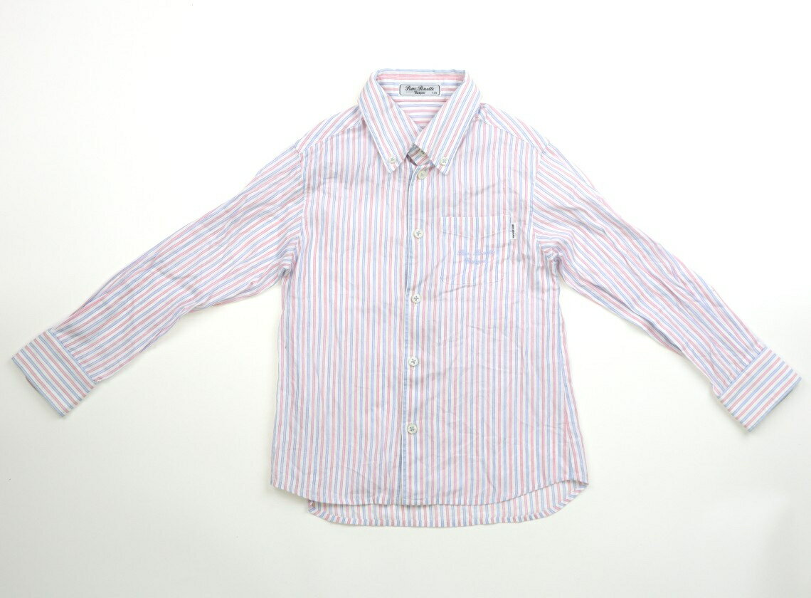ポンポネット pom ponette シャツ・ブラウス 120 男の子 ピンク、白、ブルー、ストライプ 子供服 ベビ..