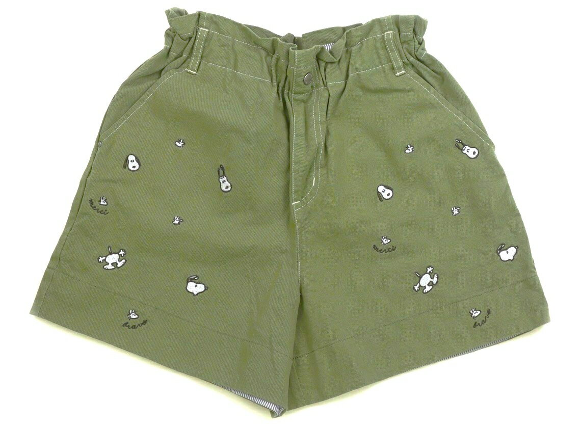 ポンポネット pom ponette ハーフパンツ 160 女の子 カーキ、スヌーピー 子供服 ベビー服 キッズ アウトレット ユーズド 【中古】キッズ・ベビー・マタニティ
