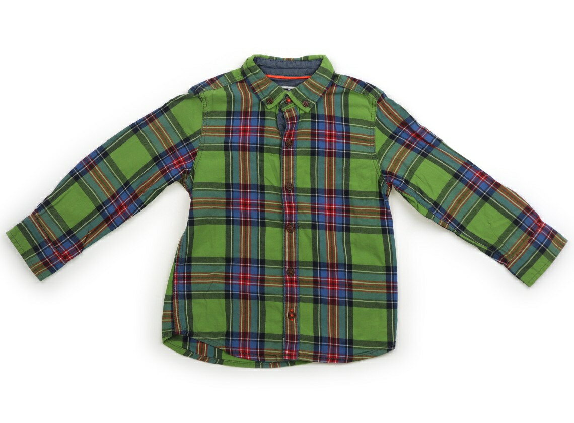 ネクスト NEXT シャツ・ブラウス 100 男の子 グリーン、青・赤チェック 子供服 ベビー服 キッズ アウトレット ユーズド 【中古】キッズ・ベビー・マタニティ