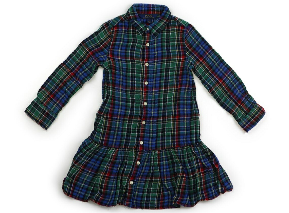 ポロラルフローレン POLO RALPH LAUREN チュニック 120 女の子 青、緑、赤、チェック 子供服 ベビー服 キッズ アウトレット ユーズド 【中古】キッズ・ベビー・マタニティ