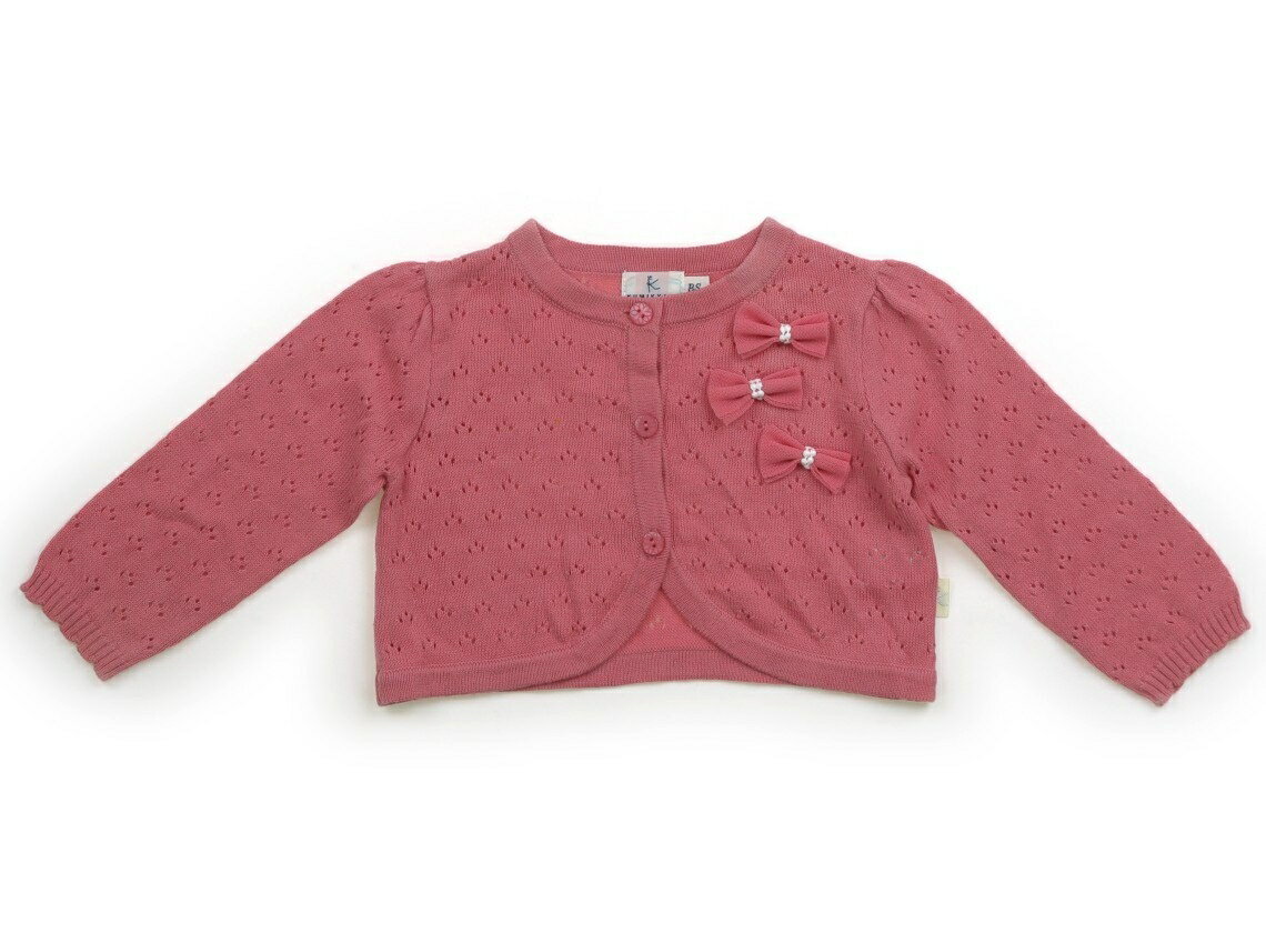 組曲 Kumikyoku カーディガン 70 女の子 ピンク、リボン 子供服 ベビー服 キッズ アウトレット ユーズド 【中古】キッズ・ベビー・マタニティ