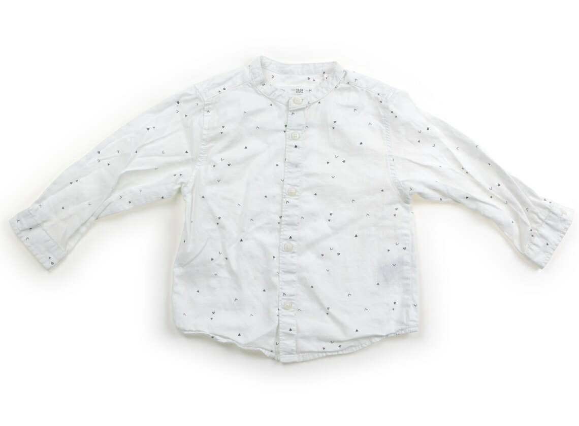 ザラ ZARA シャツ ブラウス 90 男の子 白 三角 子供服 ベビー服 キッズ アウトレット ユーズド 【中古】キッズ ベビー マタニティ
