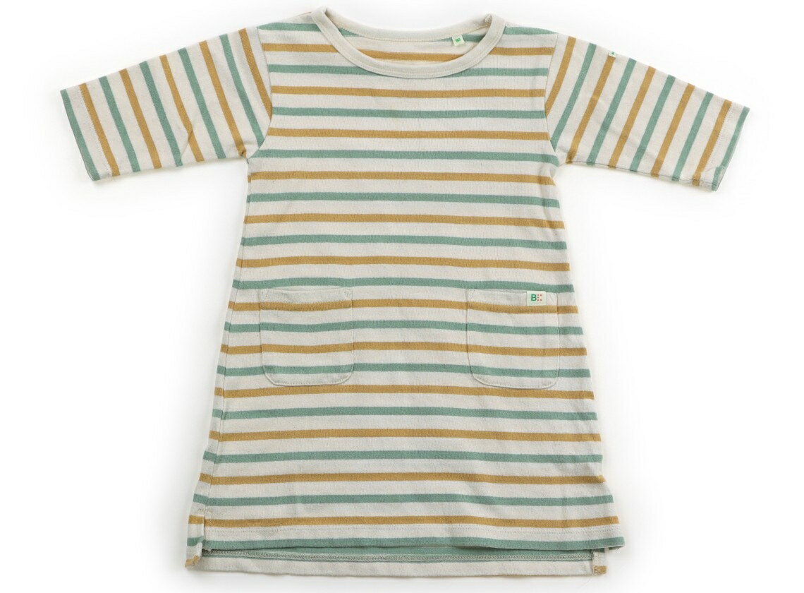 ビームス BEAMS ワンピース 90 女の子 アイボリー、イエローベージュ、ミントグリーン、ボーダー 子供服 ベビー服 キッズ アウトレット ユーズド 【中古】キッズ・ベビー・マタニティ