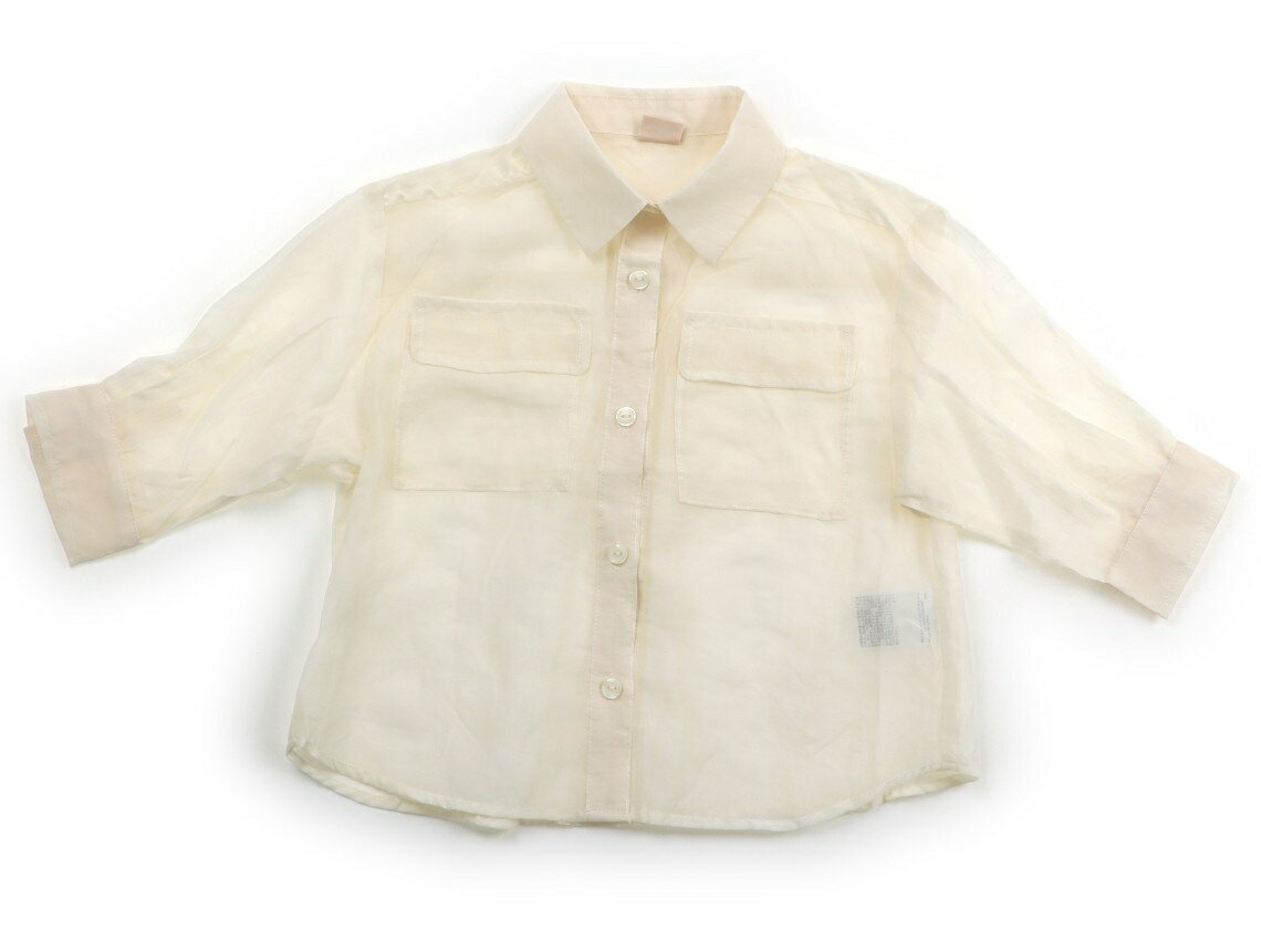 プティマイン petit main シャツ・ブラウス 80 女の子 ベージュ 子供服 ベビー服 キッズ アウトレット ユーズド 【中古】キッズ・ベビー・マタニティ(4.0)