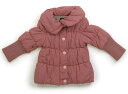 べべ BeBe コート・ジャンパー 90 女の子 くすみピンク、リボン 子供服 ベビー服 キッズ アウトレット ユーズド 【中古】キッズ・ベビー・マタニティ