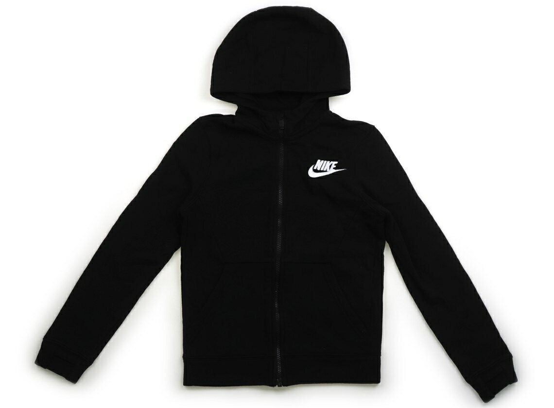 ナイキ NIKE パーカー 140 男の子 ブラック 子供服 ベビー服 キッズ アウトレット ユーズド 【中古】キ..