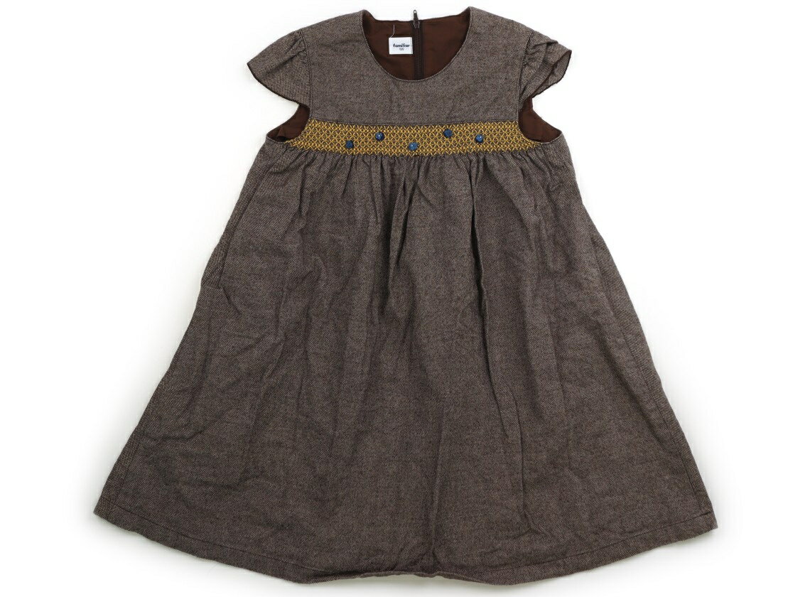 ファミリア familiar ジャンパースカート 120 女の子 ブラウン系 子供服 ベビー服 キッズ アウトレット..