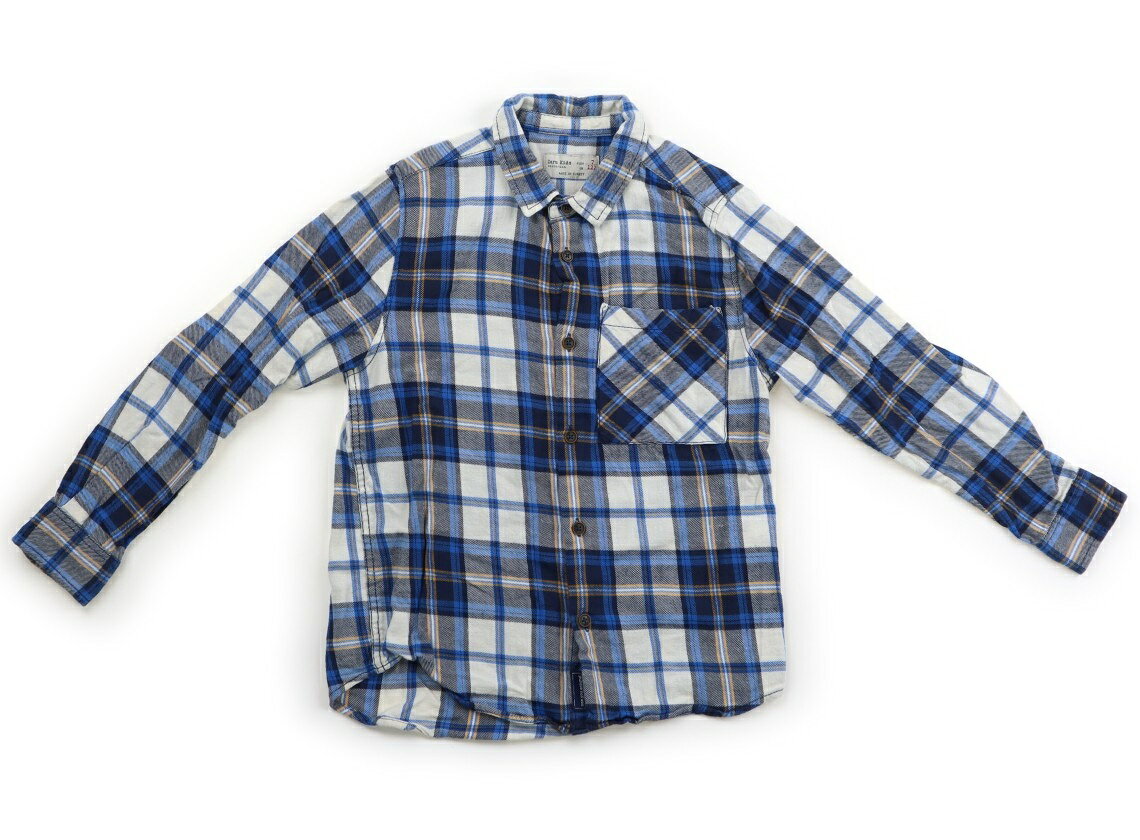 ザラ ZARA シャツ・ブラウス 120 男の子 ブルー系、オレンジ、オフホワイト、チェック 子供服 ベビー服 キッズ アウトレット ユーズド 【中古】キッズ・ベビー・マタニティ