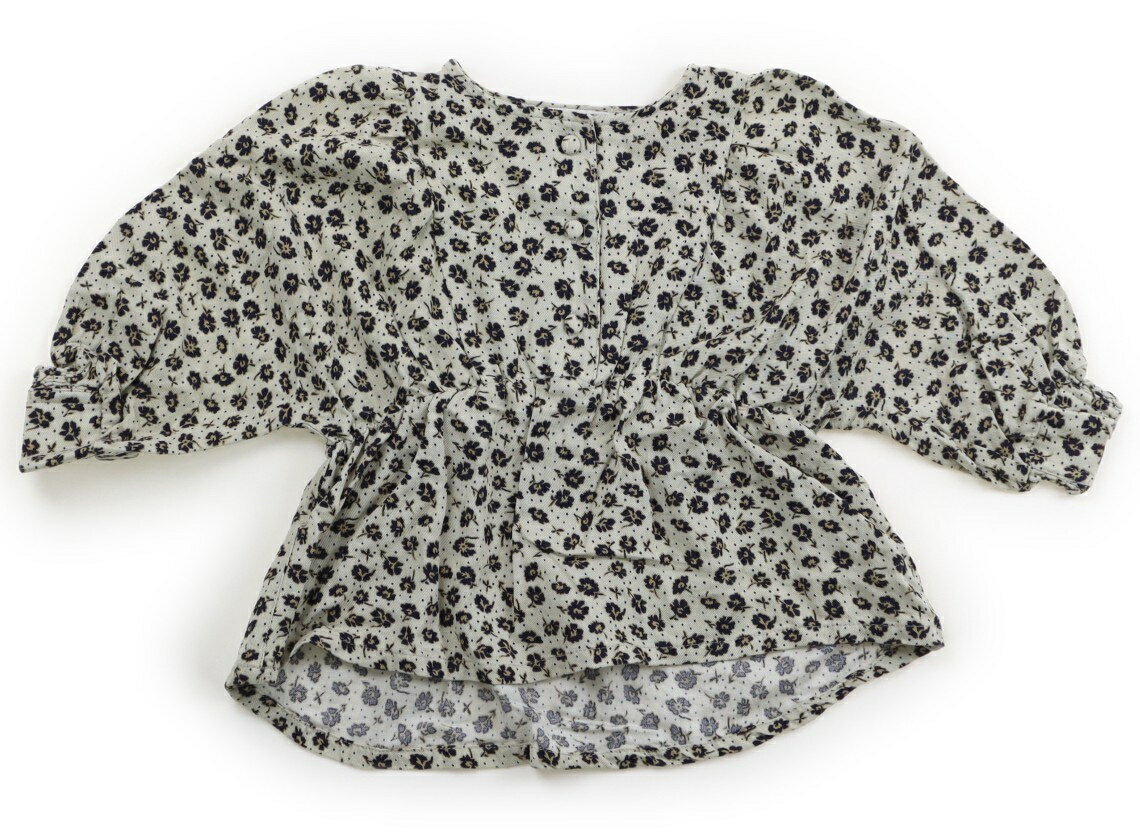 ブリーズ BREEZE チュニック 90 女の子 ベージュ、ネイビー花柄 子供服 ベビー服 キッズ アウトレット ..