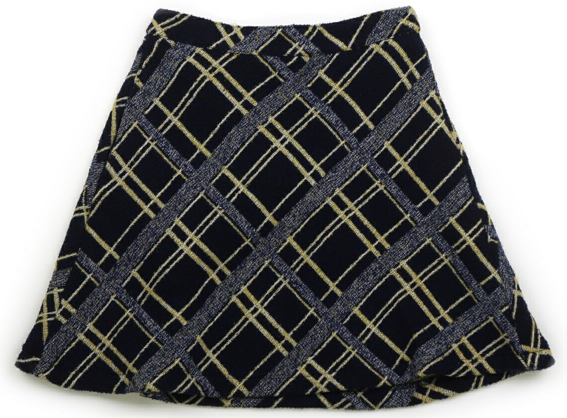 ファミリア familiar スカート 140 女の子 ブルー×イエローチェック 子供服 ベビー服 キッズ アウトレ..