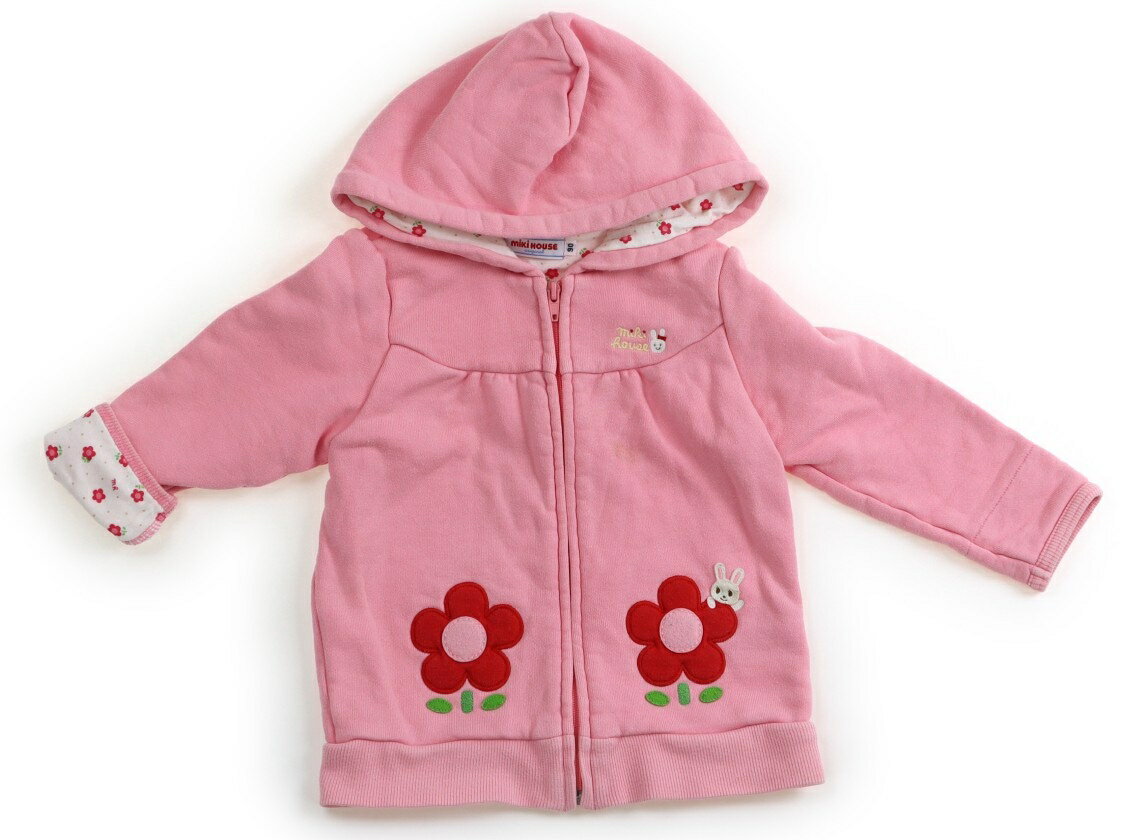 ミキハウス miki HOUSE パーカー 90 女の子 ピンク 子供服 ベビー服 キッズ アウトレット ユーズド 【..