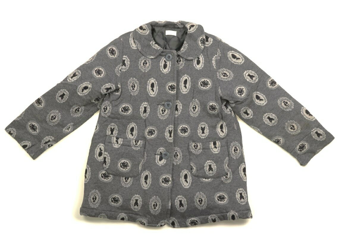 コンビミニ Combimini コート・ジャンパー 120 女の子 グレー・アニマルカメオ柄 子供服 ベビー服 キッズ アウトレット ユーズド 【中古】キッズ・...