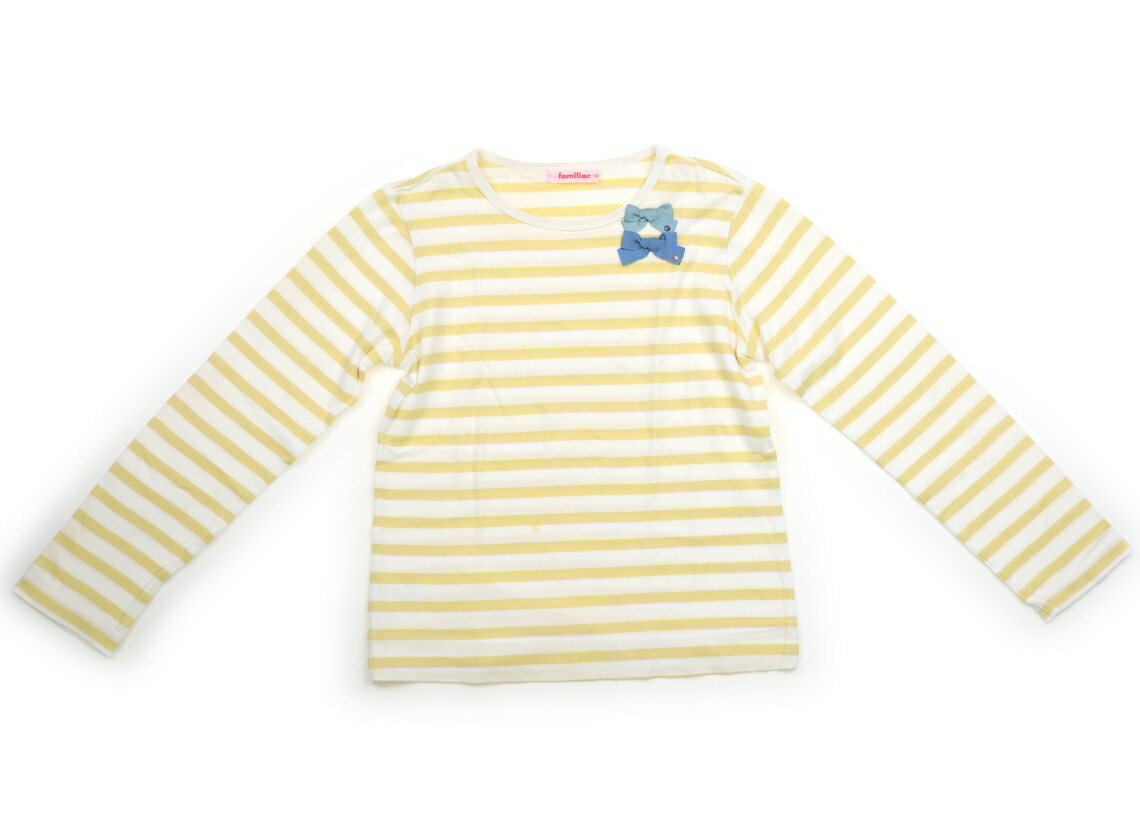 Rakuten - ファミリア familiar Tシャツ・カットソー 140 女の子 イエローボーダー 子供服 ベビー服 キッズ アウトレット ユーズド 【中古】キッズ・ベビー・マタニティ