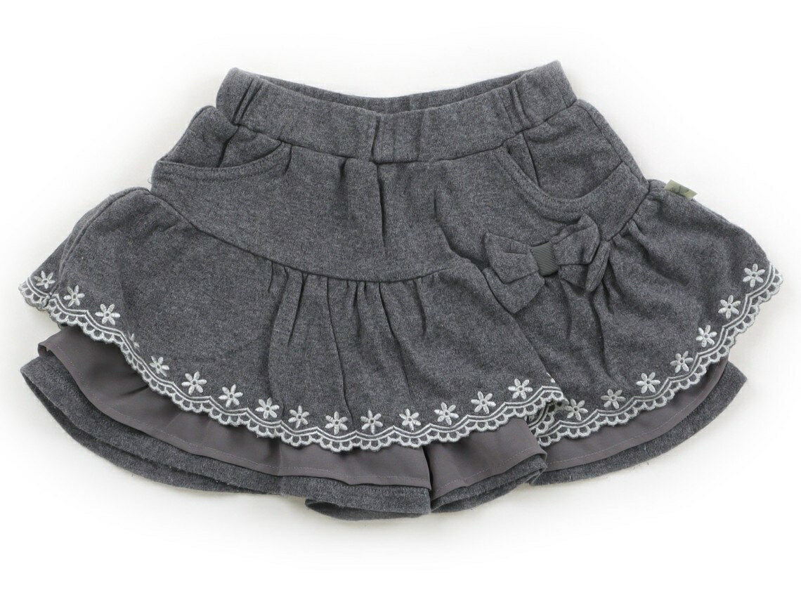 組曲 Kumikyoku キュロット 90 女の子 グレー・ホワイト 子供服 ベビー服 キッズ アウトレット ユーズ..