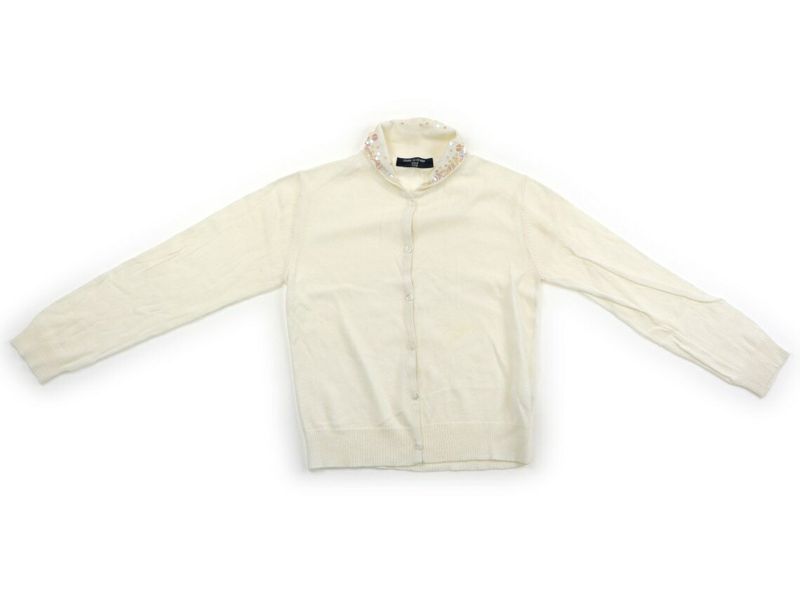 コムサデモード COMME CA DU MODE カーディガン 130 女の子 オフホワイト 子供服 ベビー服 キッズ アウトレット ユーズド 【中古】キッズ・ベビー・マタニティ