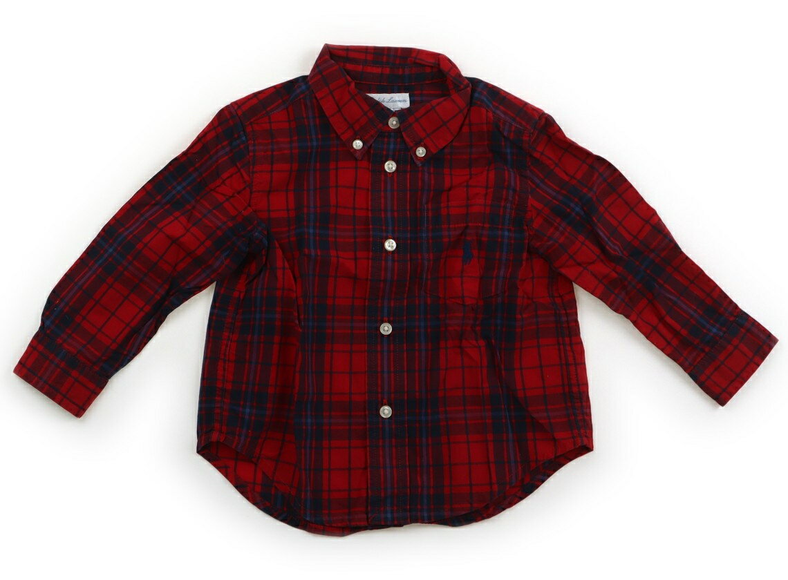 Rakuten - ラルフローレン Ralph Lauren シャツ・ブラウス 80 男の子 レッド・ネイビー・チェック 子供服 ベビー服 キッズ アウトレット ユーズド 【中古】キッズ・ベビー・マタニティ