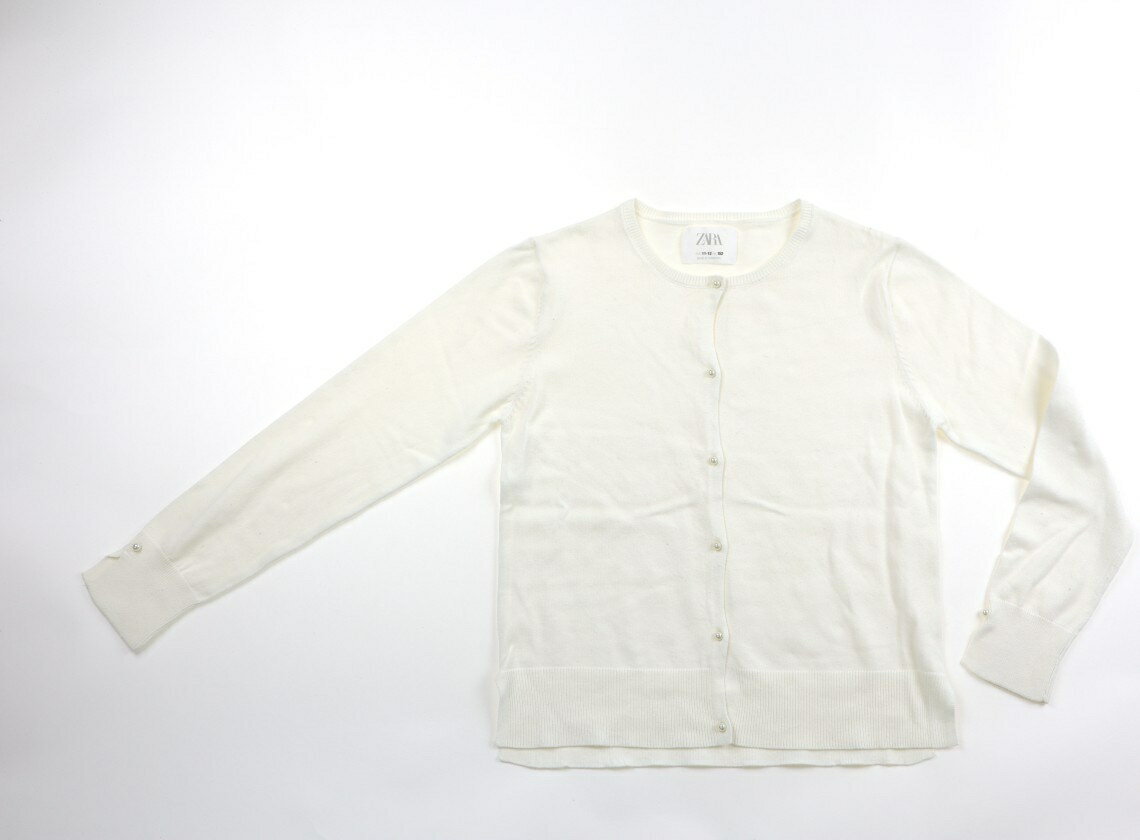 ザラ ZARA カーディガン 150 女の子 ホワイト 子供服 ベビー服 キッズ アウトレット ユーズド 【中古】キッズ・ベビー・マタニティ